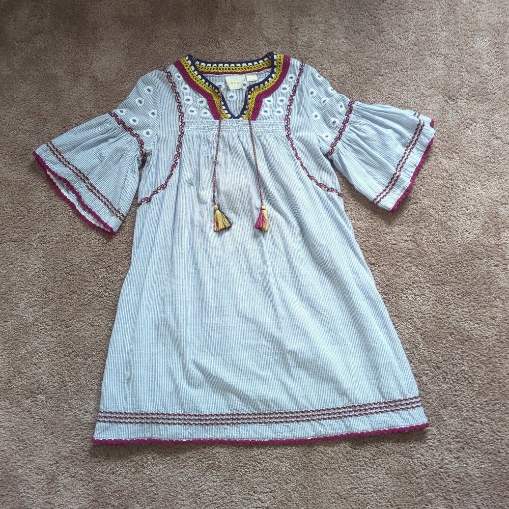 Anthropologie Maeve Embroidered Peasant Dress Sz. Small